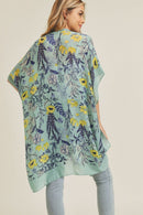 MS0212 Flower Pattern Beach Summer Kimono - MiMi Wholesale