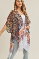 MS0222 Multi Color Layered Leopard Summer Kimono - MiMi Wholesale
