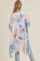 MS0224 Multi Flower Pattern Summer Kimono - MiMi Wholesale