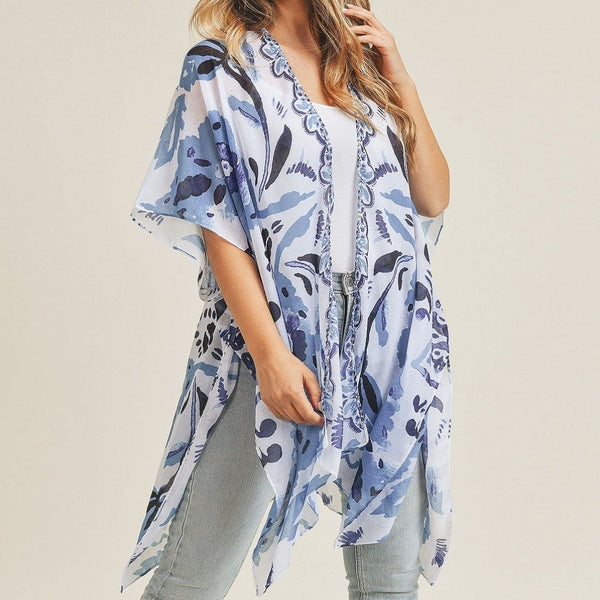 MS0225 Bohemian Pattern Summer Beach Kimono - MiMi Wholesale