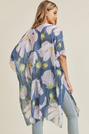 MS0226 Big Flower Print Beach Summer Kimono - MiMi Wholesale