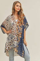 MS0227 Boho Leopard Summer Kimono - MiMi Wholesale