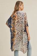 MS0227 Boho Leopard Summer Kimono - MiMi Wholesale