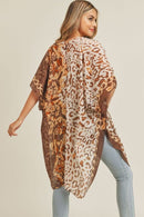 MS0227 Boho Leopard Summer Kimono - MiMi Wholesale