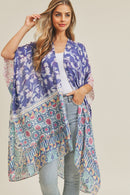MS0244 Multi Print Boho Kimono - MiMi Wholesale