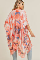 MS0245 Tie Dye Boho Summer Kimono - MiMi Wholesale