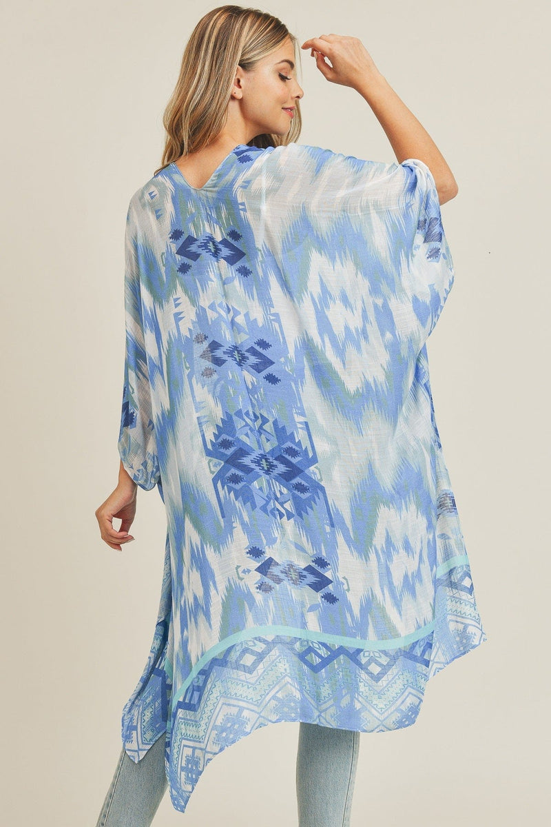 MS0245 Tie Dye Boho Summer Kimono - MiMi Wholesale