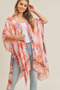 MS0245 Tie Dye Boho Summer Kimono - MiMi Wholesale