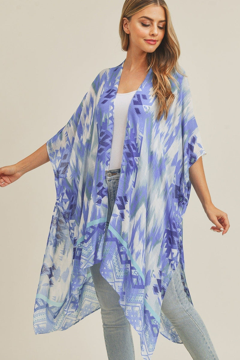 MS0245 Tie Dye Boho Summer Kimono - MiMi Wholesale