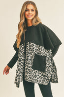 MS0260 Sienna Leopard Knit Kimono With Pockets - MiMi Wholesale