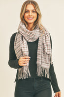 MS0266 Rachel Houndstooth Chevron Print Scarf - MiMi Wholesale