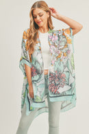 MS0276 Chriselle Floral Print Kimono - MiMi Wholesale