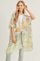 MS0278 Mindy Floral Print Kimono - MiMi Wholesale