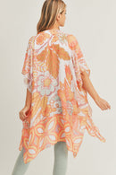 MS0278 Mindy Floral Print Kimono - MiMi Wholesale