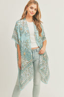 MS0279 Bailey Boho Print Kimono - MiMi Wholesale