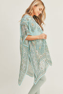 MS0279 Bailey Boho Print Kimono - MiMi Wholesale