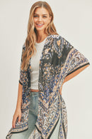 MS0279 Bailey Boho Print Kimono - MiMi Wholesale