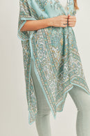 MS0279 Bailey Boho Print Kimono - MiMi Wholesale