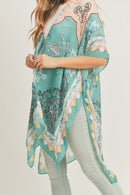 MS0285 Helena Boho Print Kimono - MiMi Wholesale