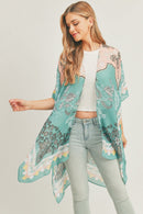 MS0285 Helena Boho Print Kimono - MiMi Wholesale