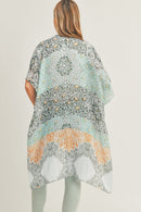 MS0286 Leena Mixed Print Kimono - MiMi Wholesale
