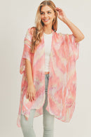 MS0296 Tie Dye Abstract Kimono - MiMi Wholesale