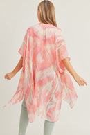MS0296 Tie Dye Abstract Kimono - MiMi Wholesale