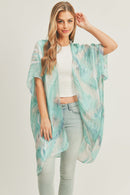MS0296 Tie Dye Abstract Kimono - MiMi Wholesale
