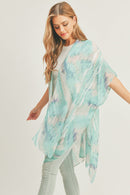 MS0296 Tie Dye Abstract Kimono - MiMi Wholesale