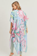 MS0308 Water color painting like long Kimono - MiMi Wholesale