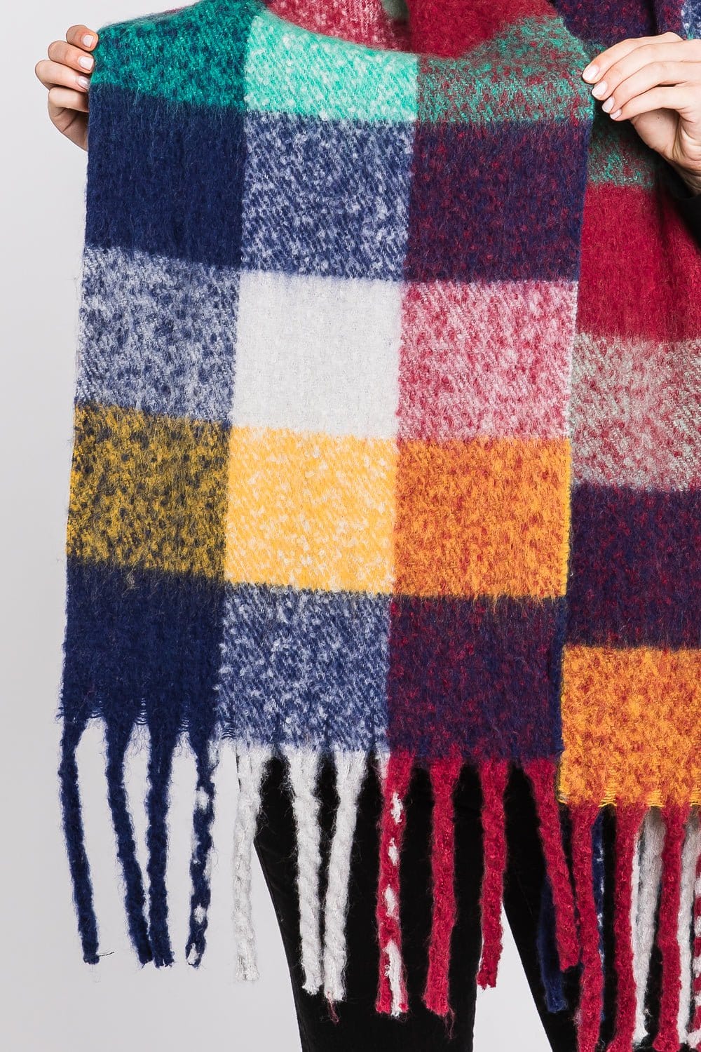 MS0310 Blake Multi Color Plaid Scarf - MiMi Wholesale