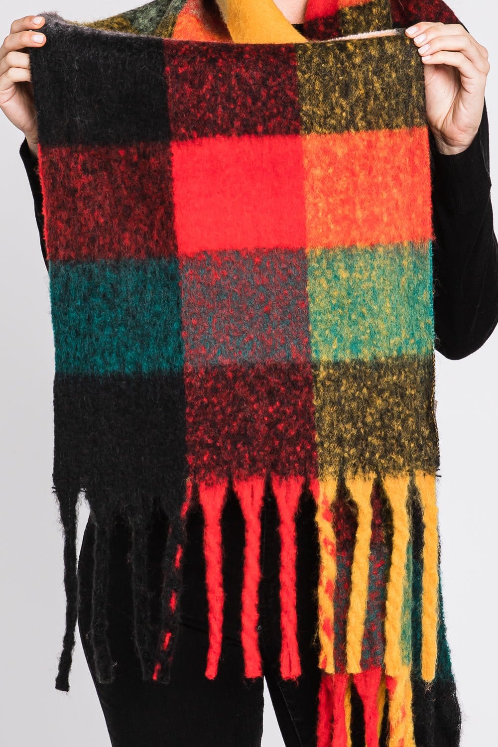 MS0310 Blake Multi Color Plaid Scarf - MiMi Wholesale