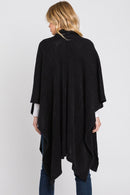 MS0320 Bailey Ruana With Attached Scarf - MiMi Wholesale