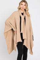 MS0320 Bailey Ruana With Attached Scarf - MiMi Wholesale