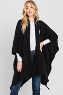MS0320 Bailey Ruana With Attached Scarf - MiMi Wholesale