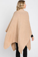 MS0320 Bailey Ruana With Attached Scarf - MiMi Wholesale