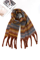 MS0323 Lily Multi Color Striped Scarf - MiMi Wholesale