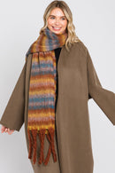 MS0323 Lily Multi Color Striped Scarf - MiMi Wholesale