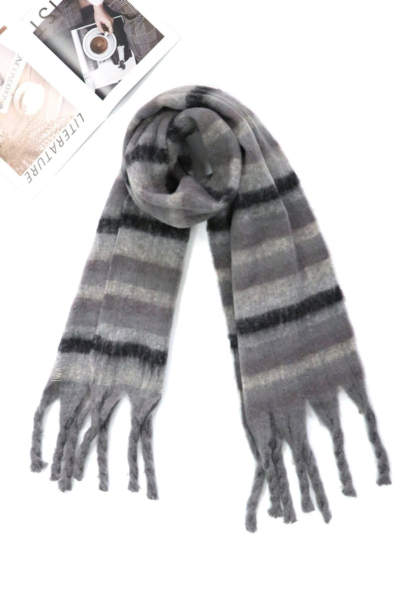 MS0323 Lily Multi Color Striped Scarf - MiMi Wholesale