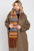 MS0323 Lily Multi Color Striped Scarf - MiMi Wholesale