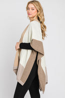 MS0325 Madison Color Block Ruana - MiMi Wholesale
