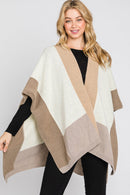 MS0325 Madison Color Block Ruana - MiMi Wholesale