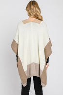 MS0325 Madison Color Block Ruana - MiMi Wholesale