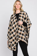 MS0334 Skylar Gingham Ruana - MiMi Wholesale
