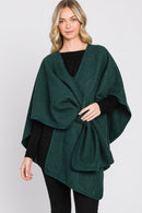 MS0338 Cora Interlock Ruana - MiMi Wholesale