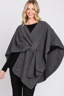 MS0338 Cora Interlock Ruana - MiMi Wholesale