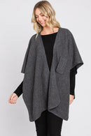 MS0338 Cora Interlock Ruana - MiMi Wholesale