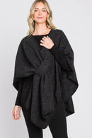 MS0338 Cora Interlock Ruana - MiMi Wholesale
