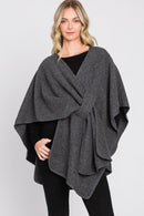MS0338 Cora Interlock Ruana - MiMi Wholesale