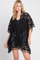 MS0340 Esther Flower Pattern Crochet Cover Up - MiMi Wholesale